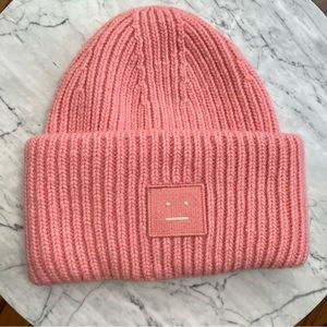Acne Studios Pansy Face Beanie Pale Pink